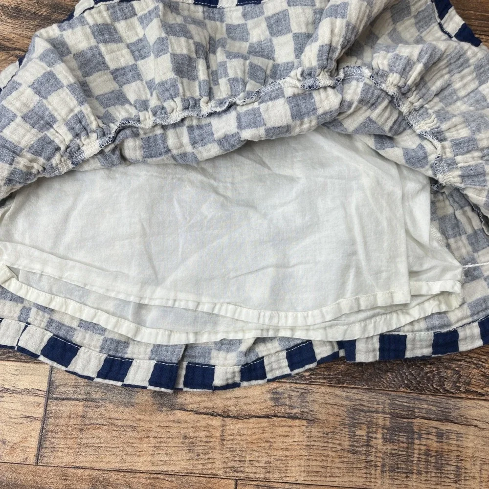 Hanna Andersson Muslin Flutter Sleeve Dress Baby‎ Girl 6-12m Checkered Cotton